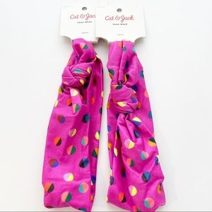 CAT & JACK Headbands Headwrap (2) NWT